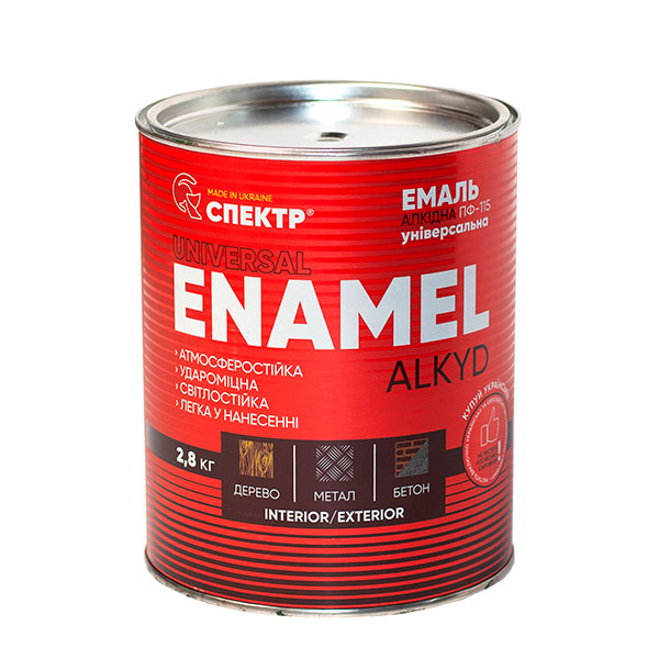 ФАРБА Емаль ПФ-115 чорна 2,8 кг СПЕКТР